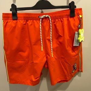 Psycho Bunny Mens Leo Hydrochromic Swim Trunks - Alloy Orange